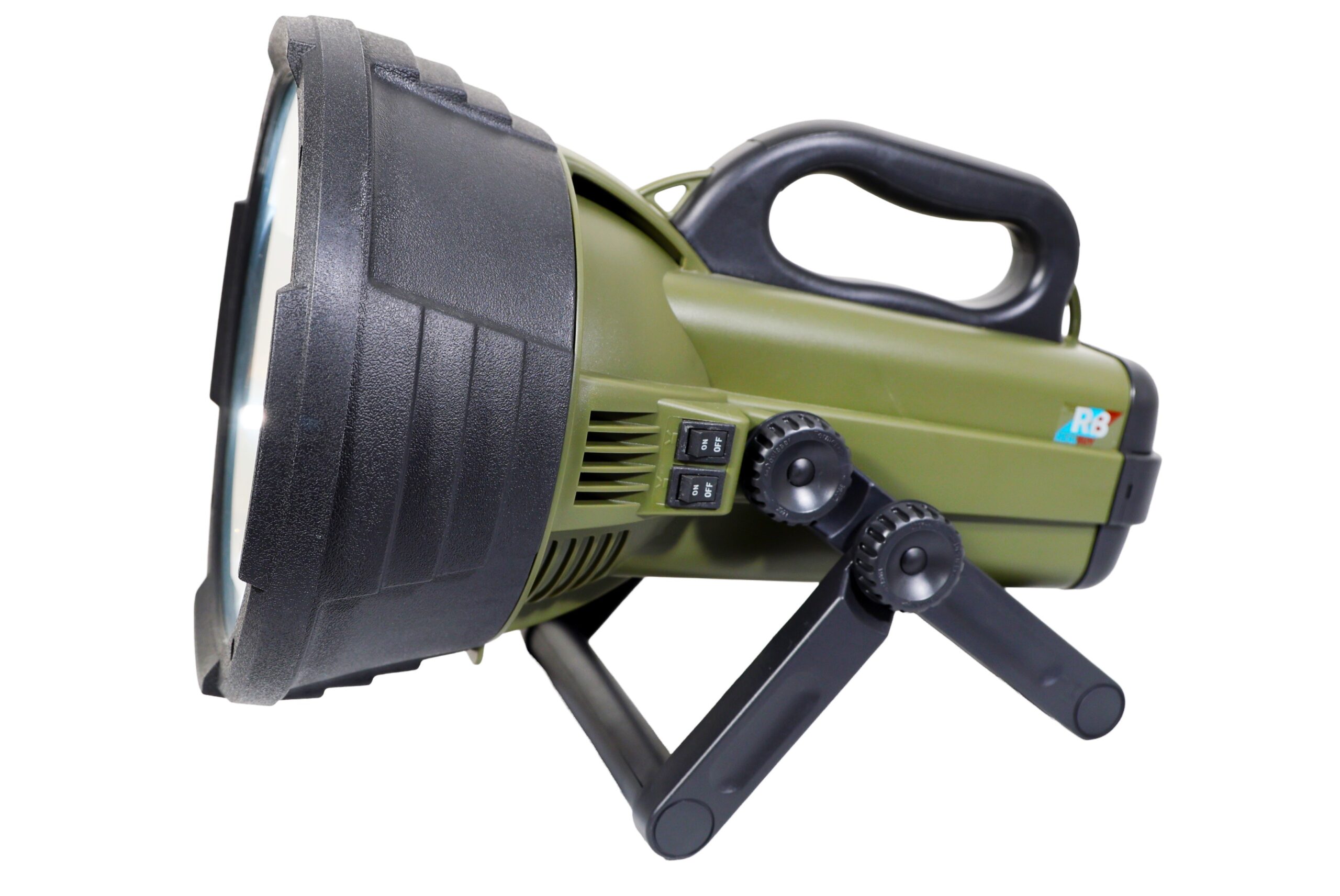 REALBUY 130W HALOGEN Long Range Search Light (3000 Lumens, Dual SLA Battery, Ip65 Waterproof) Model: Quartz