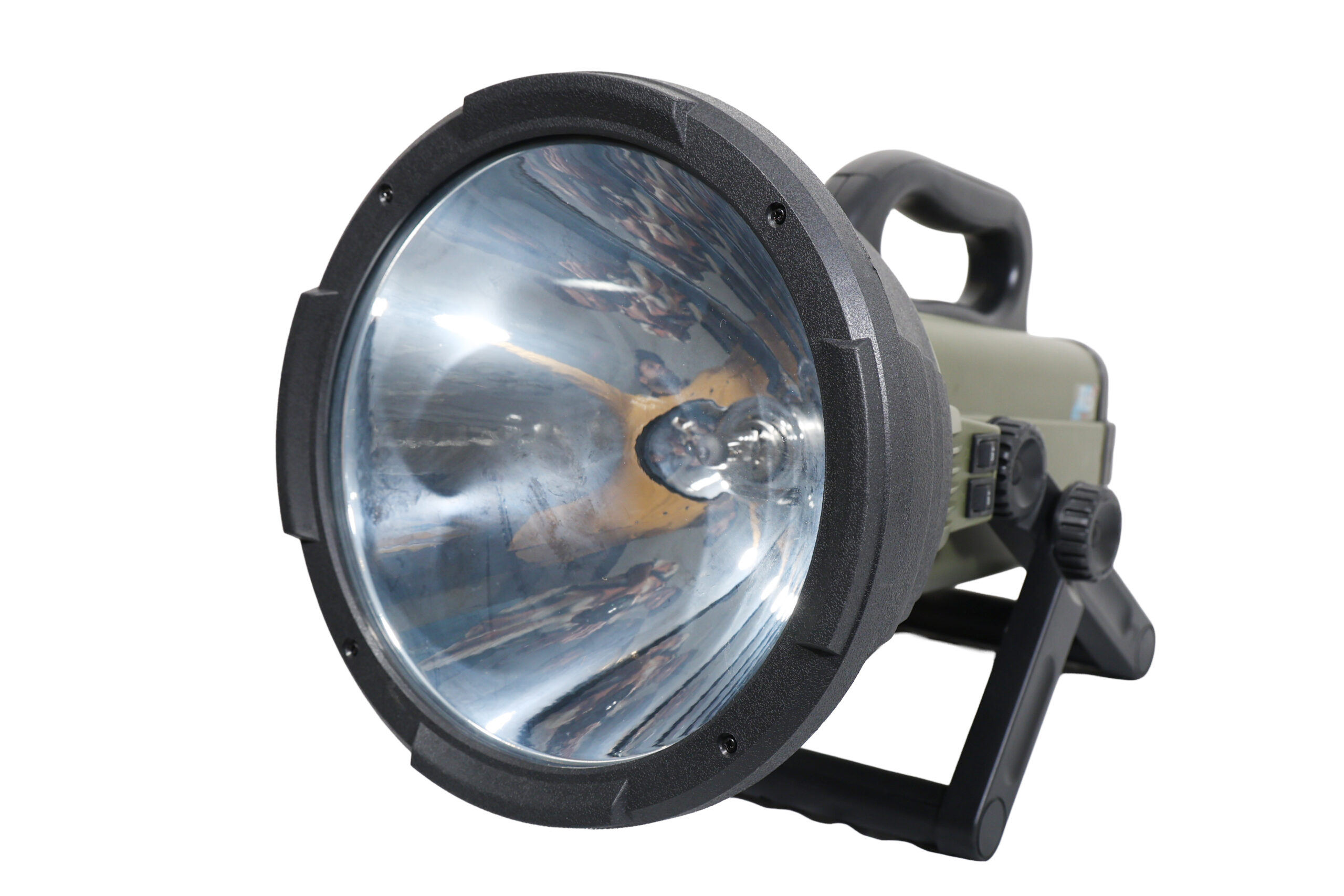REALBUY 130W HALOGEN Long Range Search Light (3000 Lumens, Dual SLA Battery, Ip65 Waterproof) Model: Quartz