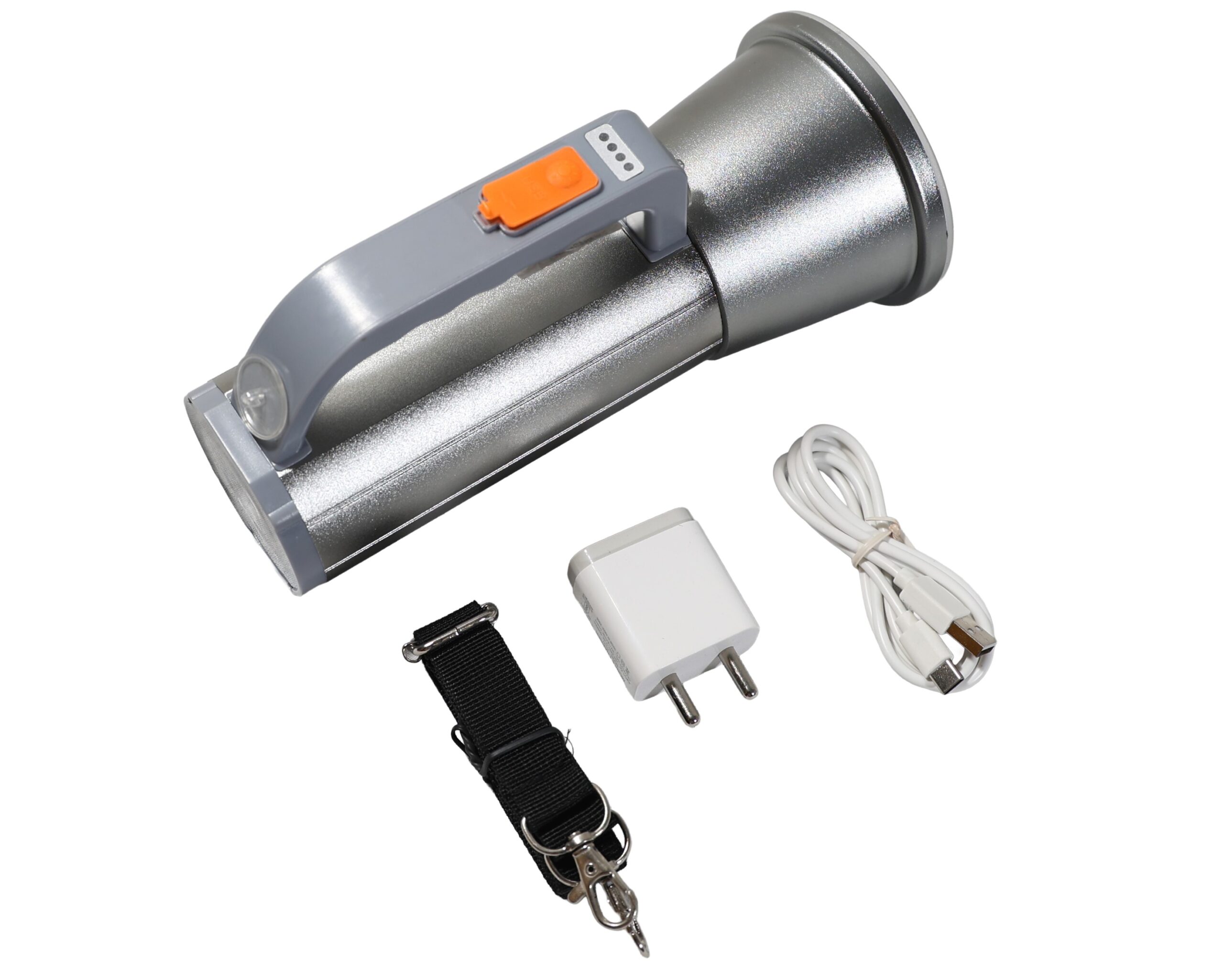 REALBUY 20W Aluminium LED Search Light (1750 Lumens, 8000 mAh Lithium-ion Battery, Range 1.2 km., Rainproof)