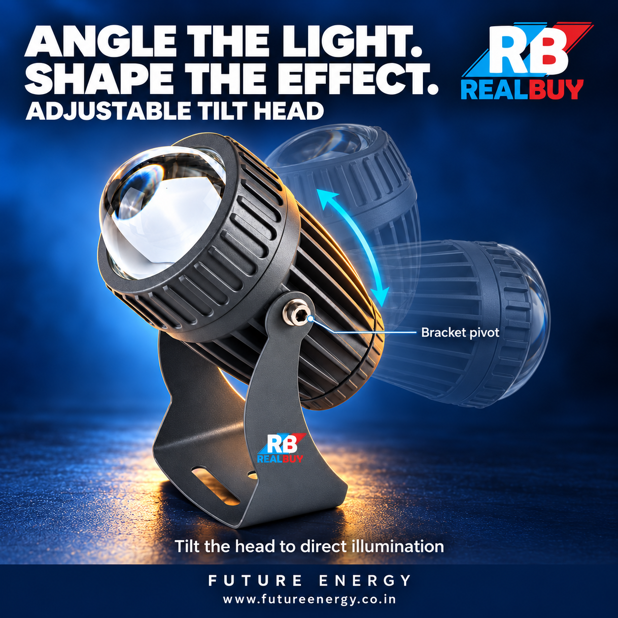 REALBUY LED 10W Column Facade Light | 7° Narrow Beam | IP68