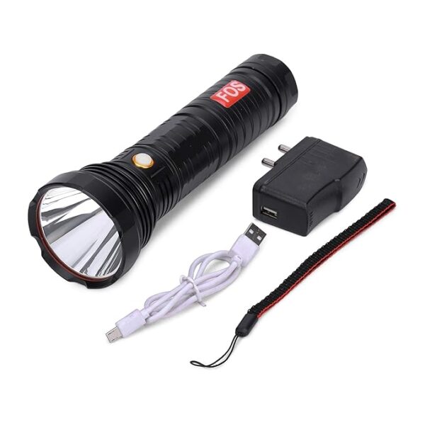 FOS LED Search Light 25W - 2550 LUMENS (Range up to 1.5 Km.) with Rechargeable 15000 mAh Li-ion Battery (Model: LIGHT MASTER)