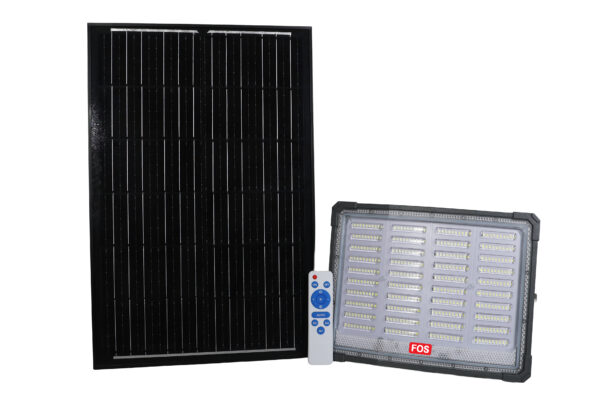 Fox Led Solar Light FOS Solar LED Flood Light 200W with Lens (Cool White 6500k, Warranty 2 ...