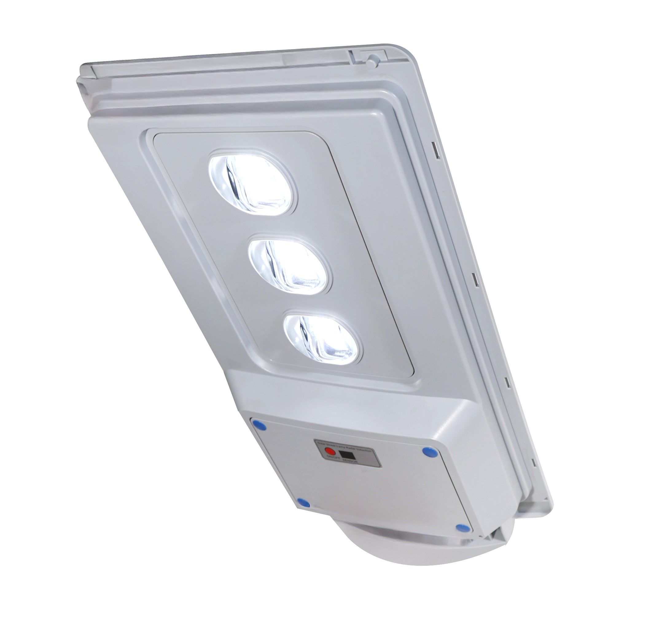 FOS 300W Solar LED Street Light, All-in-ONE with Optical Lens, Motion Sensor and Remote Control (Cool White 6500k, IP 65 Water-Proof)