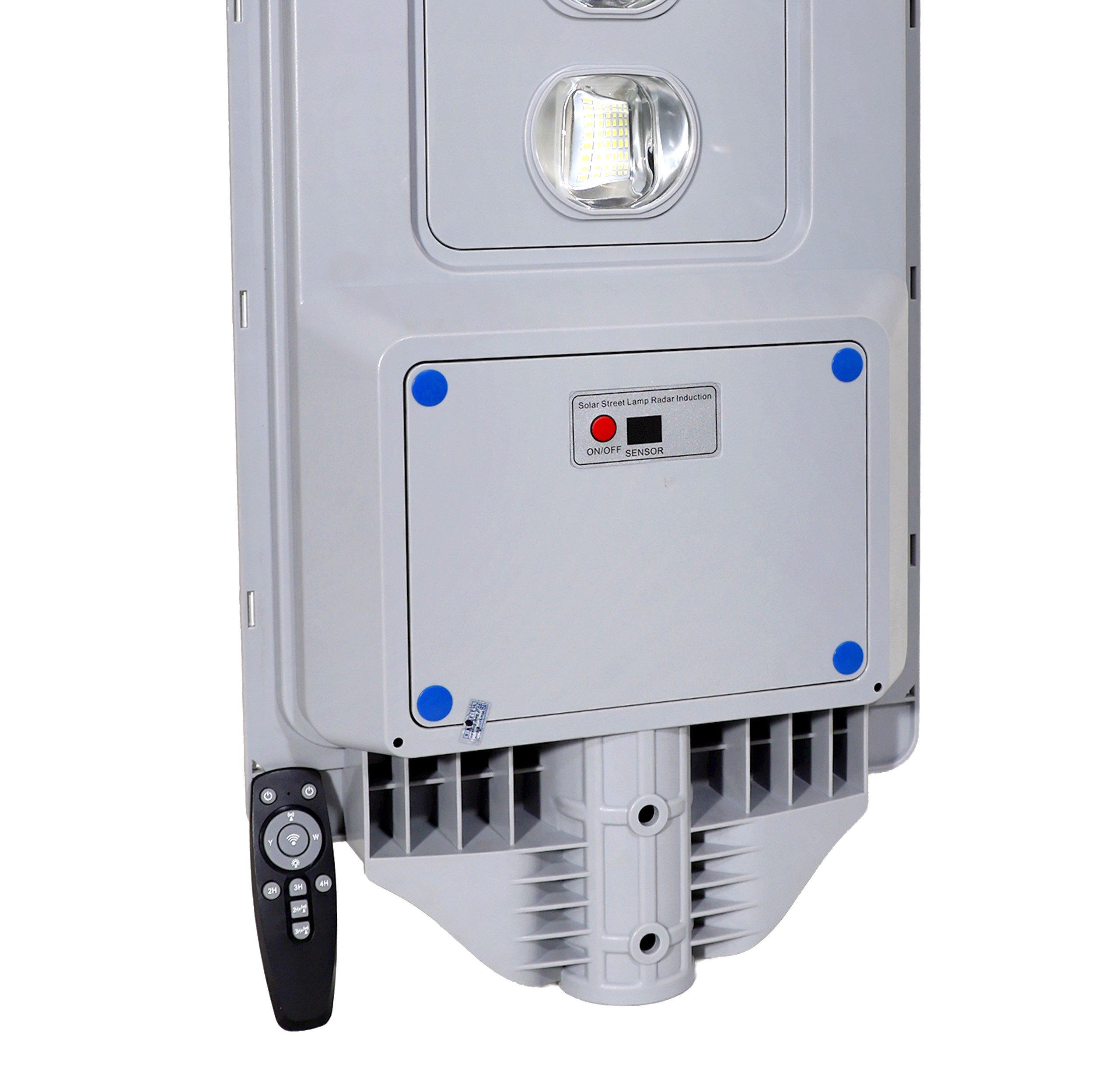 FOS 200W Solar LED Street Light, All-in-ONE with Optical Lens, Motion Sensor and Remote Control (Cool White 6500k, IP 65 Water-Proof)