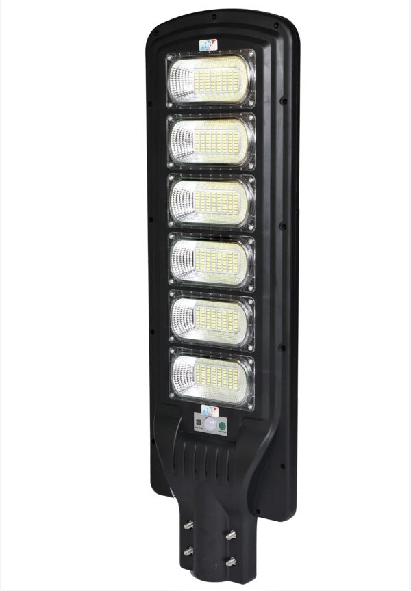 FOS 120W Solar LED Street Light with Remote Control and Motion Sensor, All-in-ONE (Cool White 6500k, IP 65 Water-Proof, 1 Year Warranty)