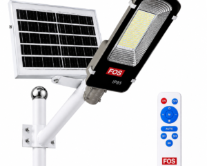 FOS 100W Semi-Integrated Solar LED Street Light with Solar Panel and Remote Control