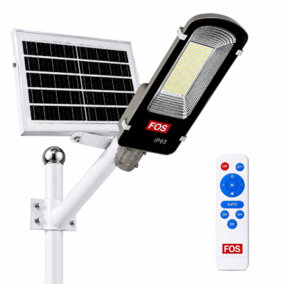 FOS 100W Semi-Integrated Solar LED Street Light with Solar Panel and Remote Control