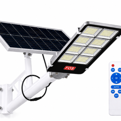 FOS 300W Semi-Integrated Solar LED Street Light with solar panel, mounting bracket and remote control