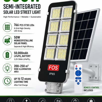 FOS 300W Semi-Integrated Solar LED Street Light key features and specifications