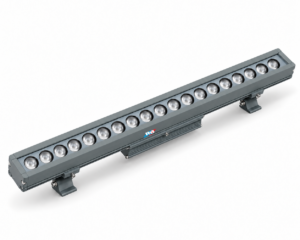 REALBUY 18W LED wall washer light with 18 lenses, grey aluminium housing and two mounting brackets
