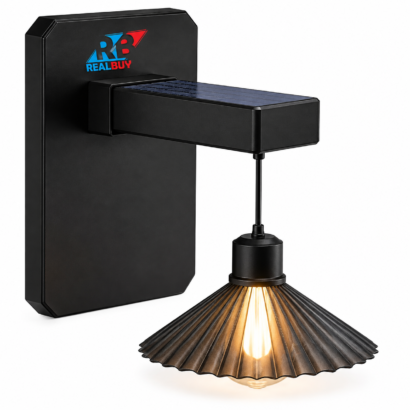 REALBUY AURA Solar Wall Light – Warm White, IP65