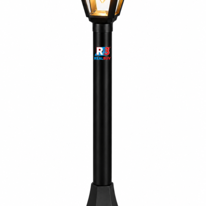 REALBUY PRISM Solar Bollard Light – Warm White, IP65