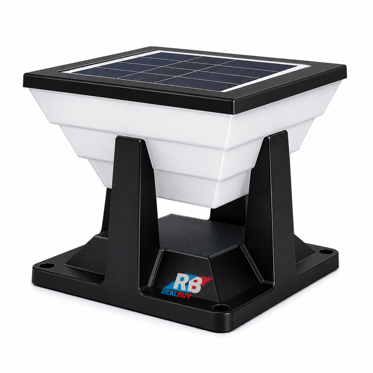REABUY LUNAR SOLAR GATE LIGHT main REALBUY LUNAR Solar Gate & Pillar Light – 3-in-1 White, IP65