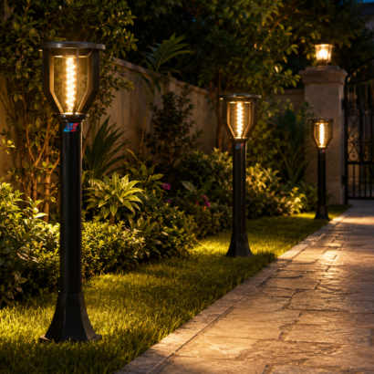 REALBUY VINTAGE Solar Bollard Light