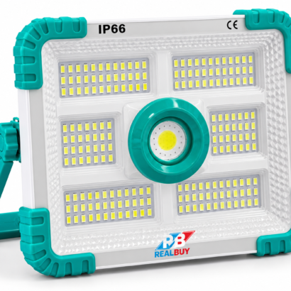 REALBUY POWERBASE 80 80W solar rechargeable LED light with 20W COB