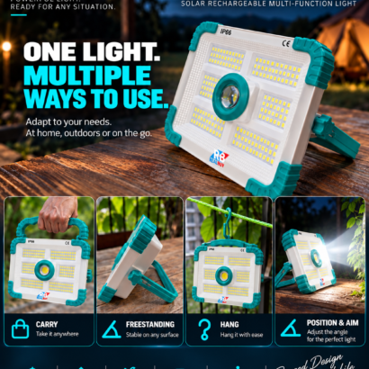 REALBUY POWERBASE 80 integrated rear solar panel and dual magnets
