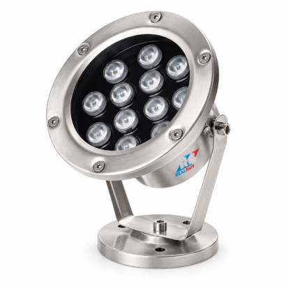 REALBUY 12W underwater LED spot light with stainless steel housing and adjustable mounting bracket