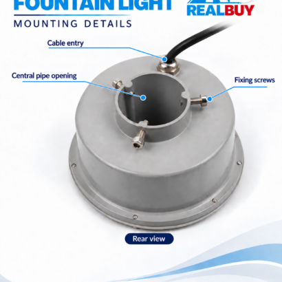 REALBUY 6W Rear housing and fountain mounting collar