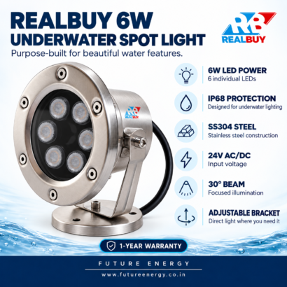 REALBUY 6W underwater spot light technical specifications and key features