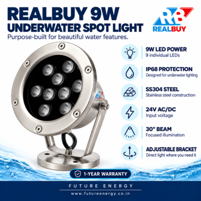 REALBUY 9W underwater spot light technical specifications and key features