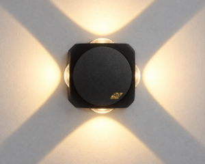 REALBUY 8W LED Lens Wall Light | 4-Way | IP65