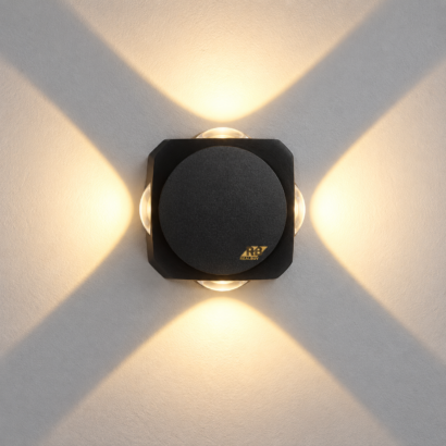 REALBUY 8W LED Lens Wall Light | 4-Way | IP65