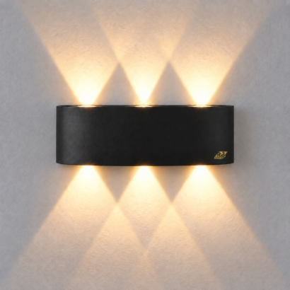 REALBUY 12W LED Lens Wall Light | 2-Way 3+3 Lenses | IP65