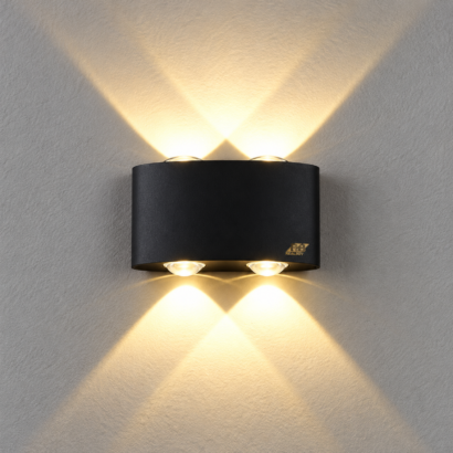 REALBUY 8W LED Lens Wall Light | 2-Way 2+2 Lenses | IP65